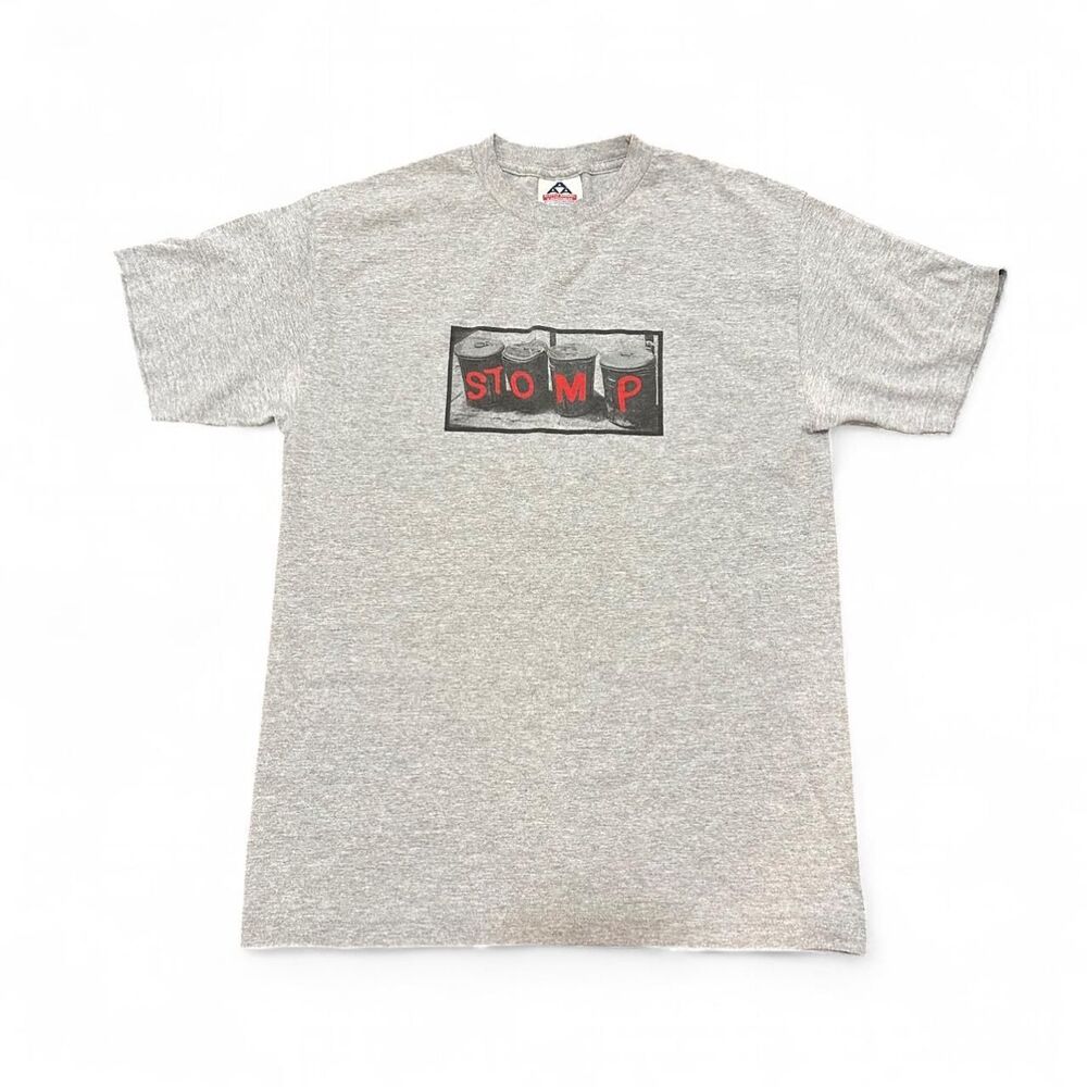 “STOMP” Y2K Broadway/Band Grey Garbage Can and Dance Silhouette Tee